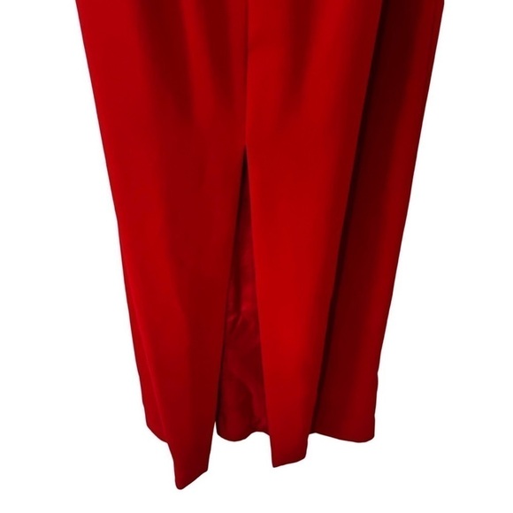 CACHE Halter Neck Rhinestone Maxi Evening Dress Red Size 10 - Picture 6 of 6